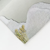 drie witte bloemen fleece deken (Hoek)