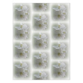 drie witte bloemen tafelkleed (Voorkant)
