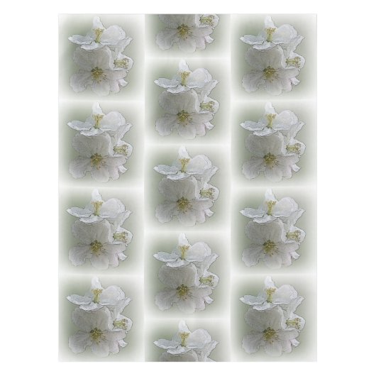 drie witte bloemen tafelkleed (Voorkant)