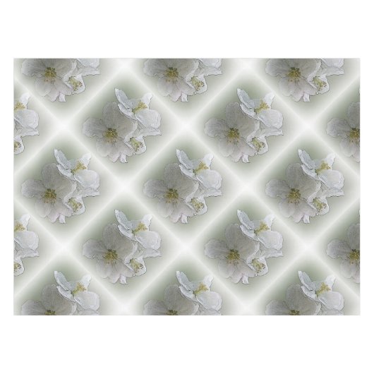 drie witte bloemen tafelkleed (Voorkant (Horizontaal))