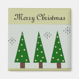 Drie witte bomen magneet