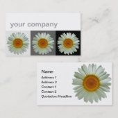 Drie Witte Dagen Modern Floral Visitekaartje (Voorkant / Achterkant)