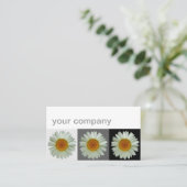 Drie Witte Dagen Modern Floral Visitekaartje (Staand voorkant)