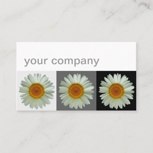 Drie Witte Dagen Modern Floral Visitekaartje (Voorkant)