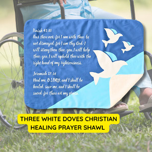Drie Witte Duiven Christelijk Healing Prayer Shawl Sherpa Deken