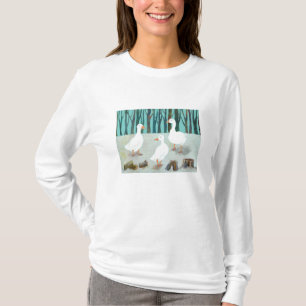 Drie witte ganzen t-shirt