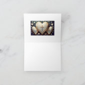 Drie witte harten bedankkaart (Binnen)