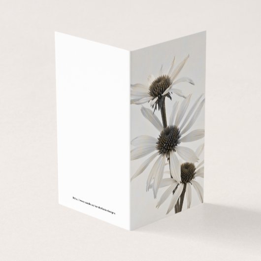 Drie witte kegelbloemen Kaart (Buitenkant)
