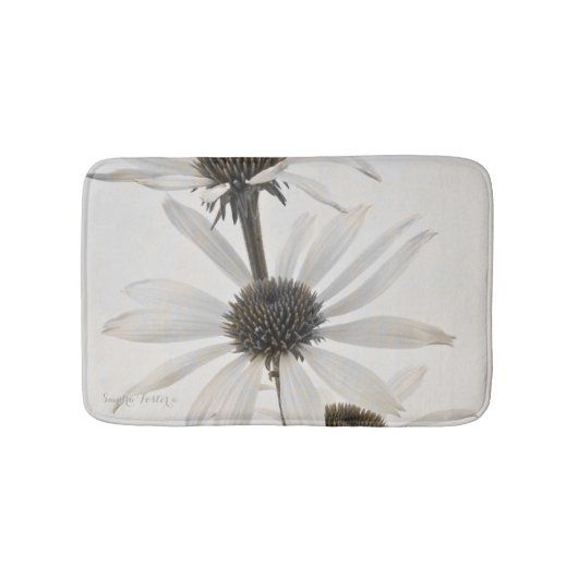 Drie witte kloonbloemen badmat (Voorkant)
