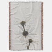 Drie witte kloonbloemen deken (Voorkant Verticaal)