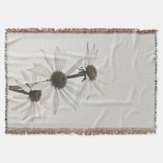 Drie witte kloonbloemen deken (Voorkant)