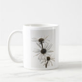 Drie witte kloonbloemen koffiemok (Links)