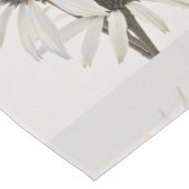 Drie witte kloonbloemen korte tafelloper (Hoek)