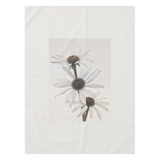 Drie witte kloonbloemen tafelkleed (Voorkant)