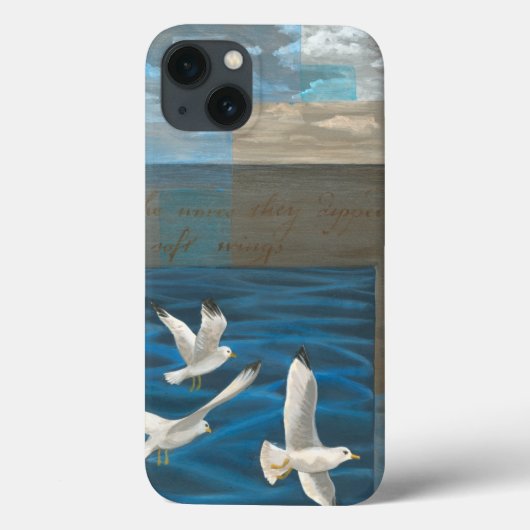Drie witte meeuwen vliegen over het water Case-Mate iPhone case (Achterkant)