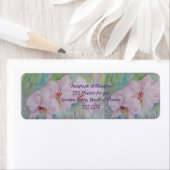 DRIE WITTE ORCHIDEEËN RETOURADRES ETIKET (Insitu)