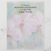 DRIE WITTE ORCHIDEN  LETTERHEAD BRIEFHOOFD (Voorkant)