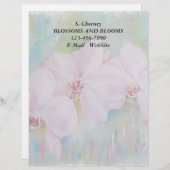 DRIE WITTE ORCHIDEN  LETTERHEAD BRIEFHOOFD (Voorkant / Achterkant)