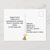 Drie witte paasbundels briefkaart (Achterkant)