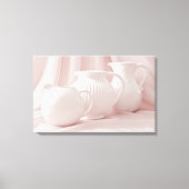 Drie witte pareldoek canvas afdruk (Voorkant)