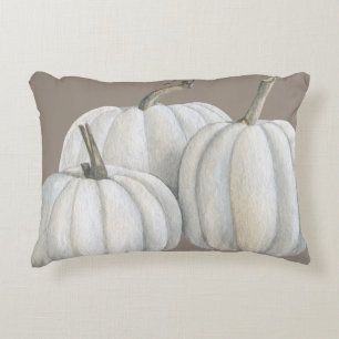 Drie witte pompoenen accent kussen
