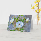 Drie witte rozen Art Note Kaart (Gele Bloem)