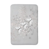 Drie witte vlinders badmat (Voorkant Verticaal)