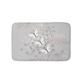 Drie witte vlinders badmat