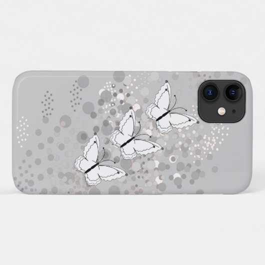 Drie Witte Vlinders Case-Mate iPhone Case (Achterkant (horizontaal))