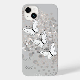 Drie witte vlinders Case-Mate iPhone case