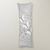 Drie witte vlinders lichaamskussen (Achterkant (Verticaal))