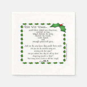 Drie witte vrouwen Witboek servet