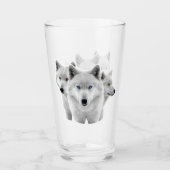 Drie witte wolven glas (Voorkant)