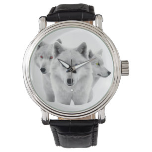 Drie witte wolven horloge
