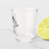 Drie witte wolven shot glas (Rechts)