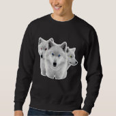 Drie Witte Wolven Trui (Voorkant)