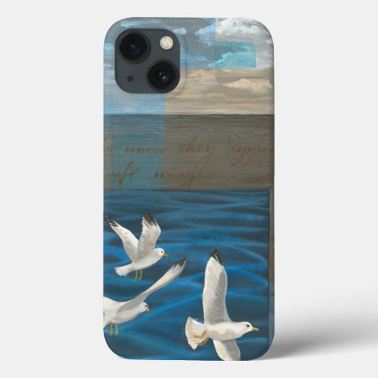 Drie witte zeegarren die over het water vliegen Case-Mate iPhone case (Achterkant)