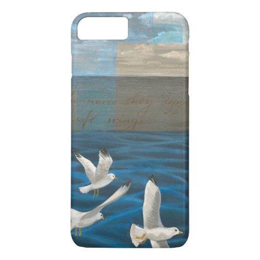 Drie witte zeegarren die over het water vliegen Case-Mate iPhone case (Achterkant)