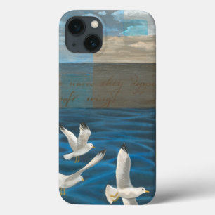 Drie witte zeegarren die over het water vliegen Case-Mate iPhone case
