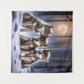 Drie Wolf Cubs Wandkleed (Voorkant (horizontaal))