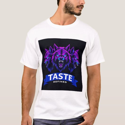 Drie Wolf Design dat Kracht Benadrukt T-shirt (Voorkant)