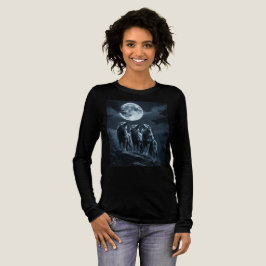 Drie wolven die huilen naar de volle maan - Drie W Tri-Blend Shirt