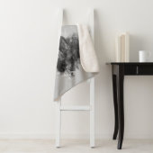 Drie Wolven die naar de Maan Grafische Kunst luist Sherpa Deken (In situ)