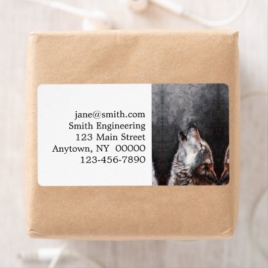 Drie Wolven Howling Etiket (Insitu)