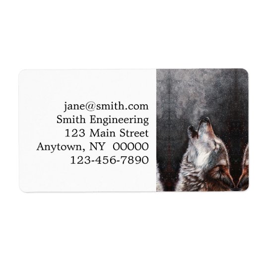 Drie Wolven Howling Etiket (Voorkant)