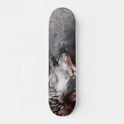 Drie Wolven Howling Persoonlijk Skateboard (Voorkant)