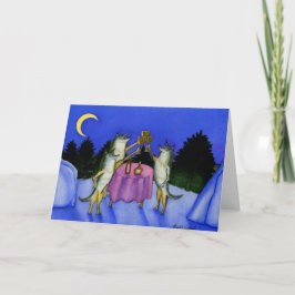 Drie Wolven in Sneeuw Kaart