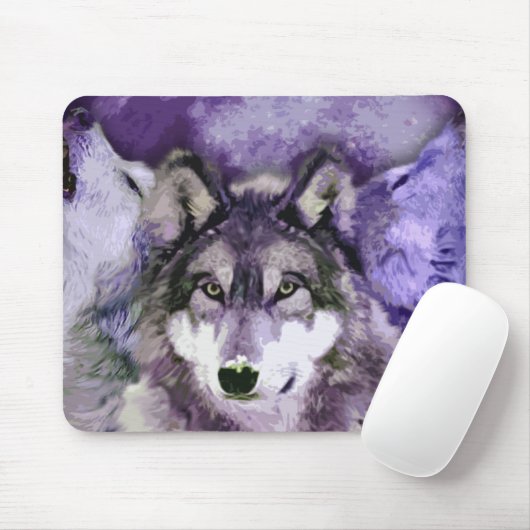 Drie Wolven Muismat (Met muis)