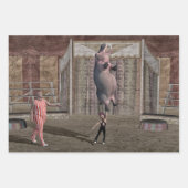 Drie wonderbaarlijke Funny Circus Acts Inpakpapier Vel (Voorkant 3)