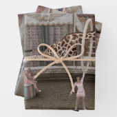 Drie wonderbaarlijke Funny Circus Acts Inpakpapier Vel (In situ)